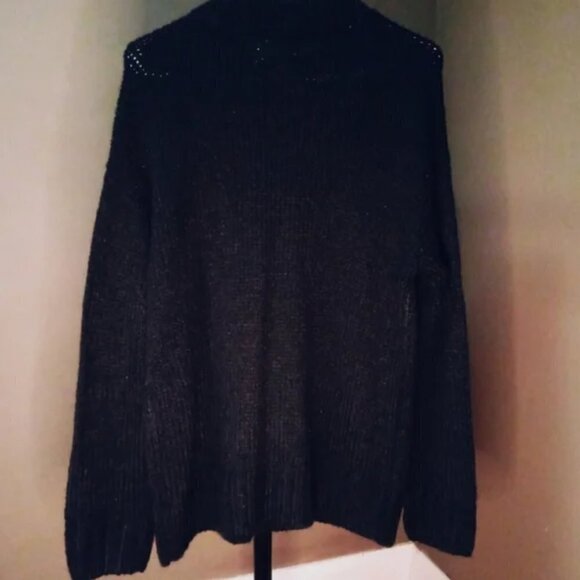 VS PINK BLACK BOYFRIEND KNIT SWEATER - Picture 2 of 8